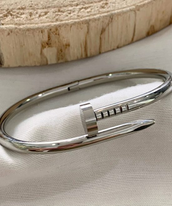Pulsera Clavo Plateada