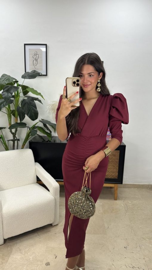 Vestido Serena Burdeos