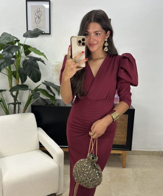 Vestido Serena Burdeos