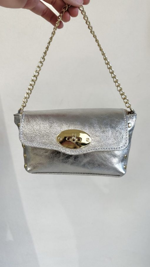 Bolso Mini Plateado