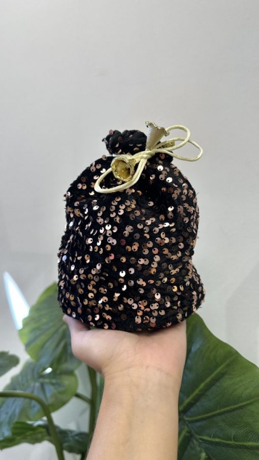 Limosnera Negra Lentejuelas