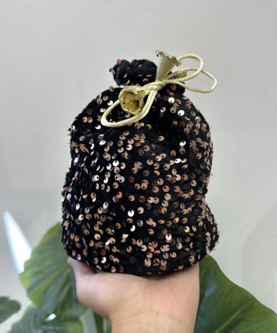 Limosnera Negra Lentejuelas