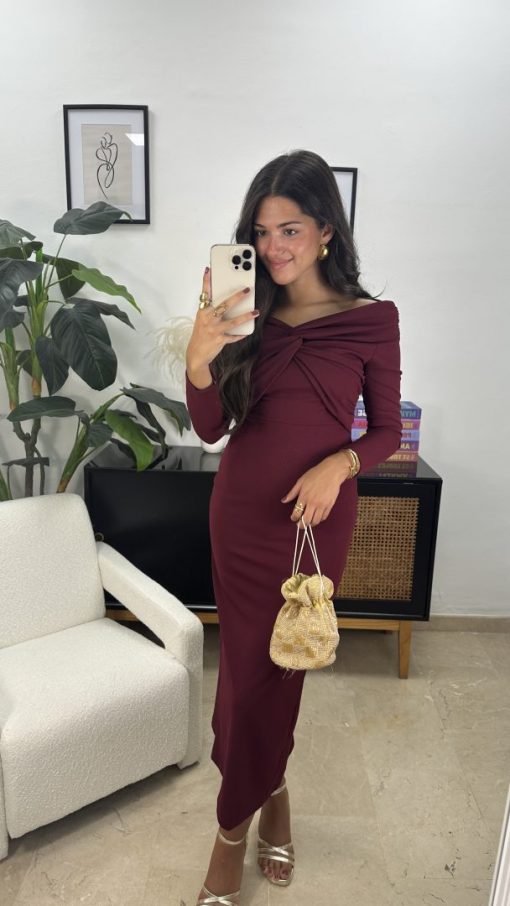 Vestido Ambra Burdeos