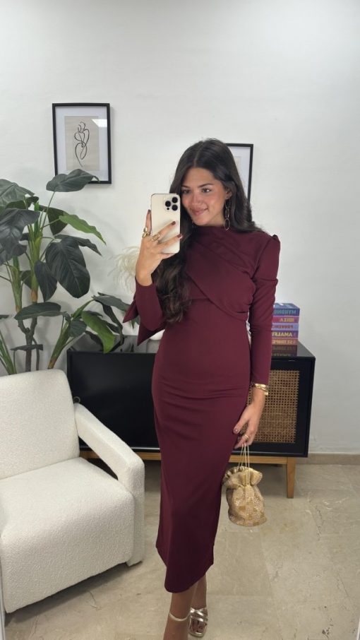 Vestido Elena Burdeos
