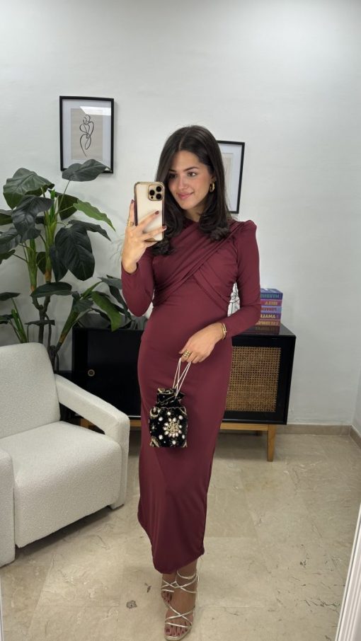 Vestido Gabriella Burdeos