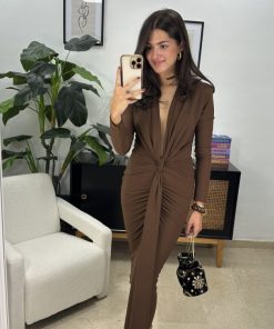 Vestido Alessia Marrón