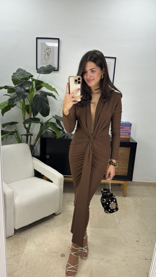 Vestido Alessia Marrón
