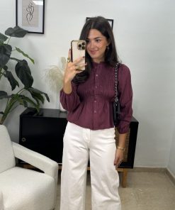 Camisa Elena Burdeos