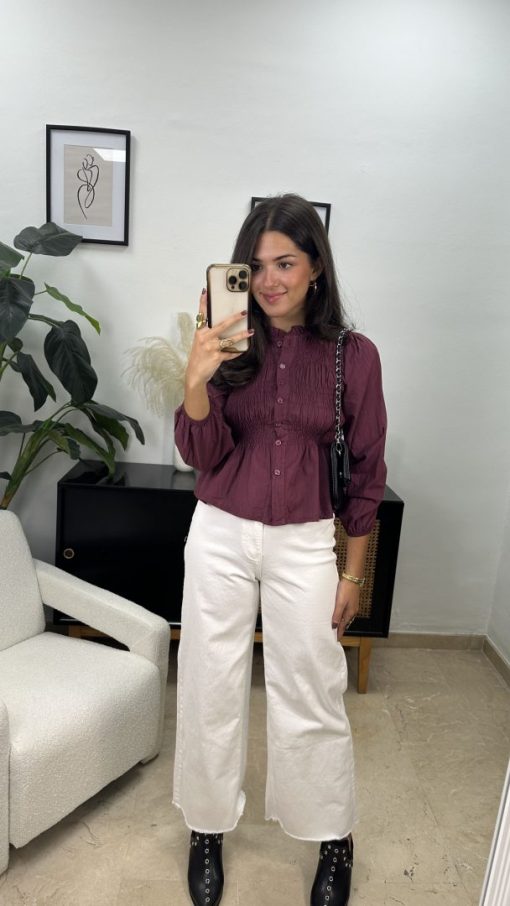 Camisa Elena Burdeos