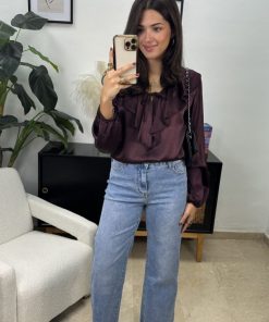 Camisa Aurora Burdeos