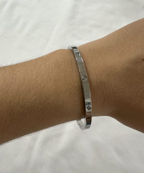 Pulsera Fina Plateada